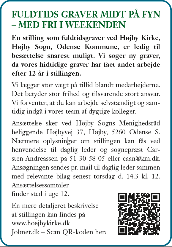 Graver søges til Højby Kirke