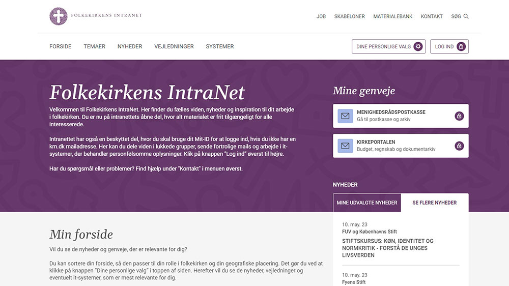 Billede til nyheden Folkekirken samler alt ét sted på nyt intranet