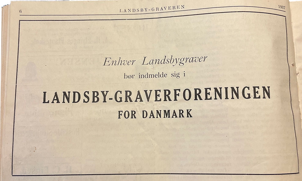 Denne annonce går igen gennem flere af bladene.